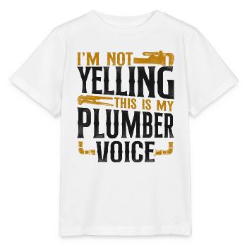 Plombier de plomberie vintage je ne suis pas - T-shirt bio MINI CREATOR Stanley/Stella Enfant - blanc - Devant - Maike (125cm)
