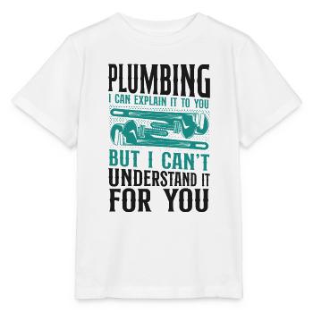Plomberie Plombier Plomberie Vintage Plomberie - T-shirt bio MINI CREATOR Stanley/Stella Enfant - blanc - Devant - Maike (125cm)
