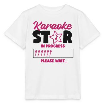 Karaoke Singer Karaoke Star In - Stanley/Stella Kinder T-Shirt MINI CREATOR  - Weiß - Vorne - Maike (125cm)