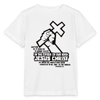 Christianisme Jésus Religion Foi Croix Prière - T-shirt bio MINI CREATOR Stanley/Stella Enfant - blanc - Devant - Maike (125cm)