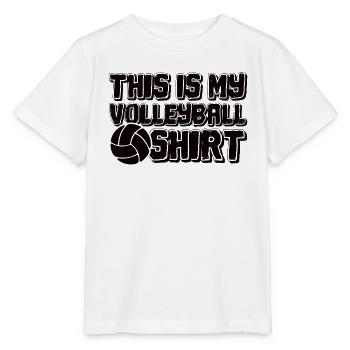 Volleyball Volley Aufschlag Volleyballspieler - Stanley/Stella Kinder T-Shirt MINI CREATOR  - Weiß - Vorne - Maike (125cm)