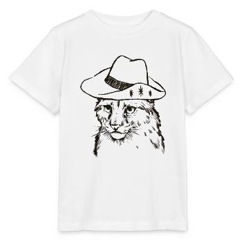 Lynx cowboy - Stanley/Stella MINI CREATOR Kids’ T-Shirt - white - Front - Maike (125cm)