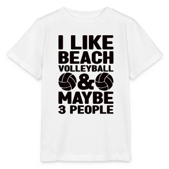 Volleyball Volley Aufschlag Volleyballspieler - Stanley/Stella Kinder T-Shirt MINI CREATOR  - Weiß - Vorne - Maike (125cm)