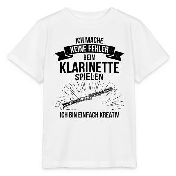 Klarinette Klarinettenspieler Klarinettist - Stanley/Stella Kinder T-Shirt MINI CREATOR  - Weiß - Vorne - Maike (125cm)