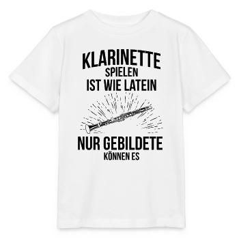 Klarinette Klarinettenspieler Klarinettist - Stanley/Stella Kinder T-Shirt MINI CREATOR  - Weiß - Vorne - Maike (125cm)