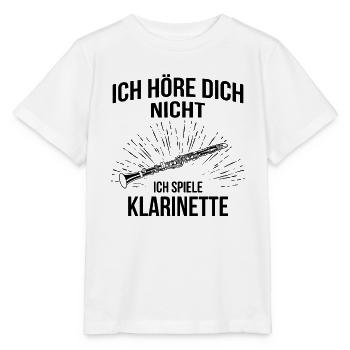 Klarinette Klarinettenspieler Klarinettist - Stanley/Stella Kinder T-Shirt MINI CREATOR  - Weiß - Vorne - Maike (125cm)