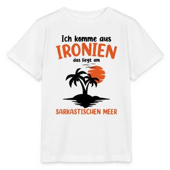 Ich Komme Aus Ironien - Stanley/Stella Kinder T-Shirt MINI CREATOR  - Weiß - Vorne - Maike (125cm)