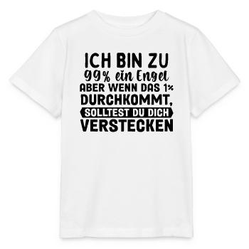 Ich Bin Fast Ein Engel - Stanley/Stella Kinder T-Shirt MINI CREATOR  - Weiß - Vorne - Maike (125cm)