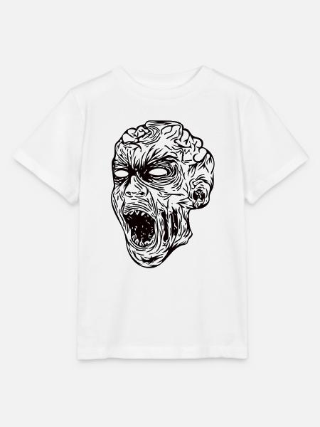 Zombie Kopf - Stanley/Stella Kinder T-Shirt MINI CREATOR - Weiß