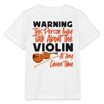 Violoniste Violoniste Avertissement - T-shirt bio MINI CREATOR Stanley/Stella Enfant - blanc - Devant - Maike (125cm)