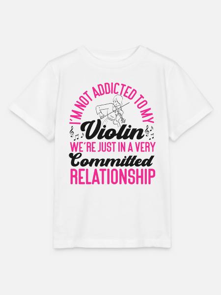 Violin Violinist I'm Not Addicted - Stanley/Stella Kinder T-Shirt MINI CREATOR  - Weiß
