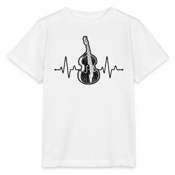 Double bass Double bass player Double bass player - Stanley/Stella MINI CREATOR Kids’ T-Shirt - white - Front - Maike (125cm)