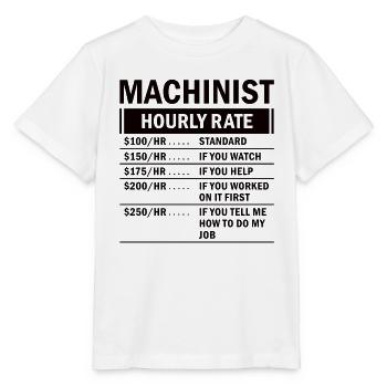 Machine operator plant operator gift - Stanley/Stella MINI CREATOR Kids’ T-Shirt - white - Front - Maike (125cm)