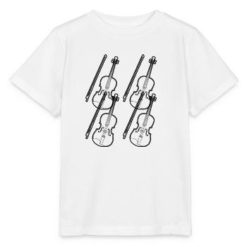 Violin Violinist Violinist - Stanley/Stella MINI CREATOR Kids’ T-Shirt - white - Front - Maike (125cm)