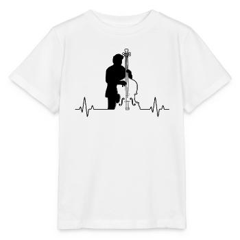 Double bass Double bass player Double bass player - Stanley/Stella MINI CREATOR Kids’ T-Shirt - white - Front - Maike (125cm)