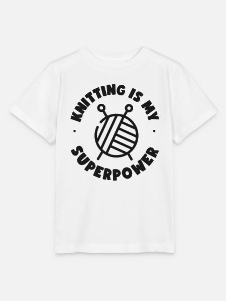 Knitting Knitter Knitting Is My - Stanley/Stella Kinder T-Shirt MINI CREATOR - Weiß