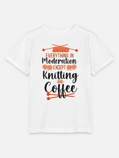 Knitting Knitter Coffee Everything - Stanley/Stella Kinder T-Shirt MINI CREATOR - Weiß