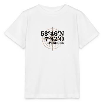 Spiekeroog Koordinaten - Stanley/Stella Kinder T-Shirt MINI CREATOR  - Weiß - Vorne - Maike (125cm)