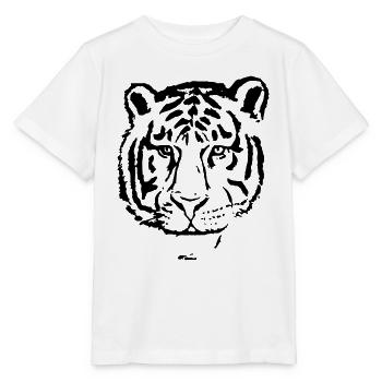 Tiger Head Tiger King Tiger Bengal Tiger Gift - Stanley/Stella MINI CREATOR Kids’ T-Shirt - white - Front - Maike (125cm)