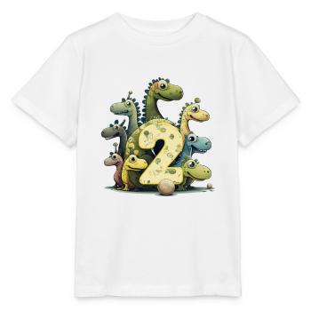 Chemise d’anniversaire dinosaure 2 ans Jeunes enfants - T-shirt bio MINI CREATOR Stanley/Stella Enfant - blanc - Devant - Maike (125cm)