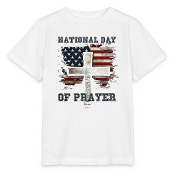 National Day Of Prayer - Stanley/Stella Kinder T-Shirt MINI CREATOR  - Weiß - Vorne - Maike (125cm)