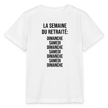 La Semaine du Retraité - T-shirt bio MINI CREATOR Stanley/Stella Enfant - blanc - Devant - Maike (125cm)