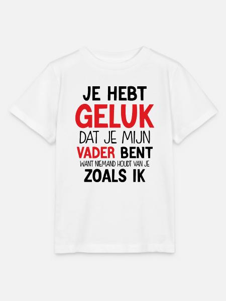 Gelukkige Vaderdag - Stanley/Stella Kinder T-Shirt MINI CREATOR - Weiß