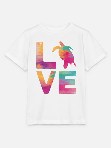Sea Turtle Tortoise Love - Stanley/Stella Kinder T-Shirt MINI CREATOR - Weiß