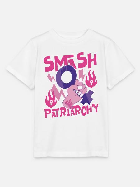 Feminist Smash Patriarchy - Stanley/Stella Kinder T-Shirt MINI CREATOR  - Weiß
