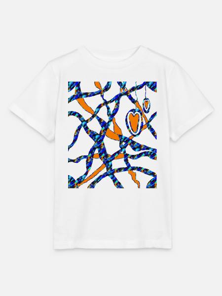 Linien und Herzen - Stanley/Stella Kinder T-Shirt MINI CREATOR  - Weiß
