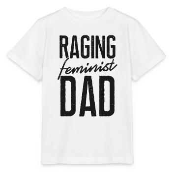 Feminist Raging Feminist Dad - Stanley/Stella Kinder T-Shirt MINI CREATOR  - Weiß - Vorne - Maike (125cm)
