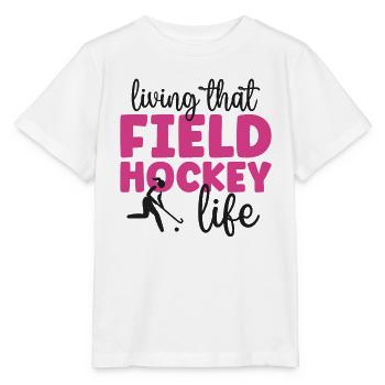 Field Hockey Living That Field - Stanley/Stella MINI CREATOR Kids’ T-Shirt - white - Front - Maike (125cm)
