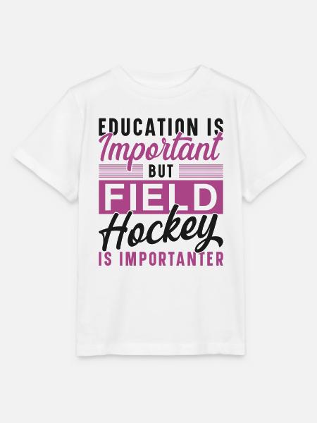 Field Hockey Education Is - Stanley/Stella Kinder T-Shirt MINI CREATOR  - Weiß