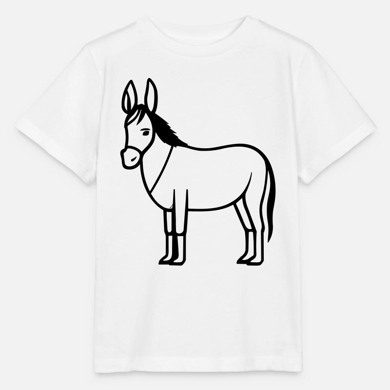 âne - T-shirt bio MINI CREATOR Stanley/Stella Enfant - blanc