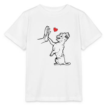 Yorkshire Terrier Niedlicher Yorkshire Terrier - Stanley/Stella Kinder T-Shirt MINI CREATOR  - Weiß - Vorne - Maike (125cm)