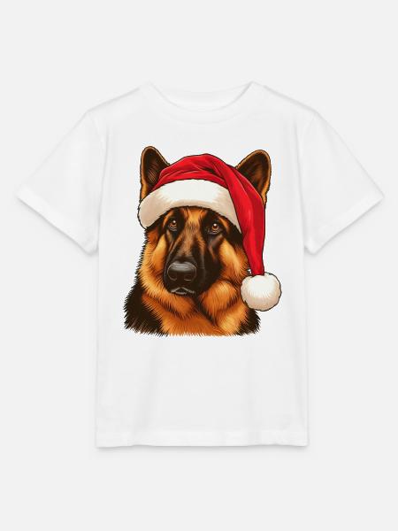 Deutscher Schäferhund Heiligabend - Stanley/Stella Kinder T-Shirt MINI CREATOR  - Weiß