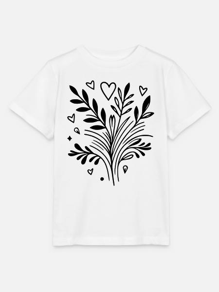 Herzbaum Ast - Stanley/Stella Kinder T-Shirt MINI CREATOR  - Weiß