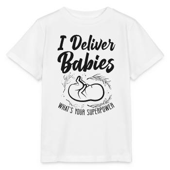 LD Labour And Delivery Nurse - Stanley/Stella MINI CREATOR Kids’ T-Shirt - white - Front - Maike (125cm)