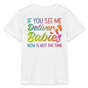 LD Labour And Delivery Nurse - Stanley/Stella MINI CREATOR Kids’ T-Shirt - white - Front - Maike (125cm)