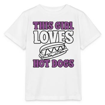 Hot Dog Adult Girl This Girl Loves - Stanley/Stella MINI CREATOR Kids’ T-Shirt - white - Front - Maike (125cm)
