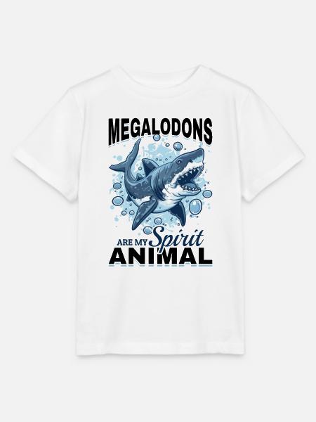 Shark Animal Megalodons are my spirit animal - Stanley/Stella Kinder T-Shirt MINI CREATOR - Weiß