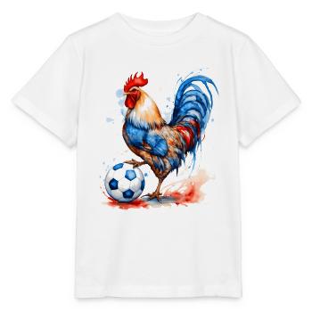 Rooster Football Colorful France Animal Design Print - Stanley/Stella MINI CREATOR Kids’ T-Shirt - white - Front - Maike (125cm)