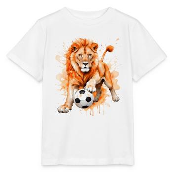 Lion Football Colorful Holland Netherlands Design Print - Stanley/Stella MINI CREATOR Kids’ T-Shirt - white - Front - Maike (125cm)