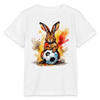 Rabbit Football Colorful Germany Animal Design Print - Stanley/Stella MINI CREATOR Kids’ T-Shirt - white - Front - Maike (125cm)