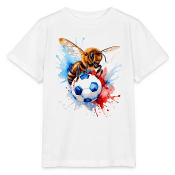 Bee Football Colorful Slovenia Slovenia Design Print - Stanley/Stella MINI CREATOR Kids’ T-Shirt - white - Front - Maike (125cm)