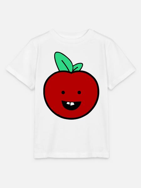 Apfel smile - Stanley/Stella Kinder T-Shirt MINI CREATOR  - Weiß
