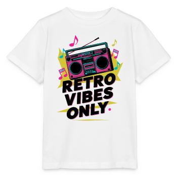 Retro-Vibes Nur Boombox 80er Jahre Musikstil - Stanley/Stella Kinder T-Shirt MINI CREATOR  - Weiß - Vorne - Maike (125cm)