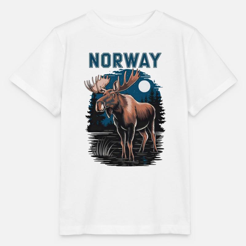 Norway mit Elch - Stanley/Stella Kinder T-Shirt MINI CREATOR  - Weiß