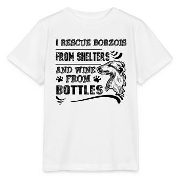 I Rescue Borzois From Shelters - Stanley/Stella MINI CREATOR Kids’ T-Shirt - white - Front - Maike (125cm)
