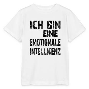 L’IA dicte : Je suis une intelligence émotionnelle - T-shirt bio MINI CREATOR Stanley/Stella Enfant - blanc - Devant - Maike (125cm)